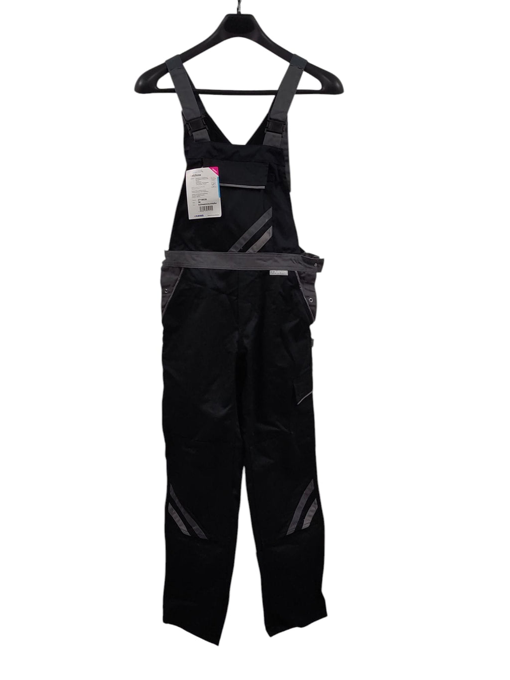 Planam Highline Latzhose Damen Schwarz Schiefer Zink Größe 38