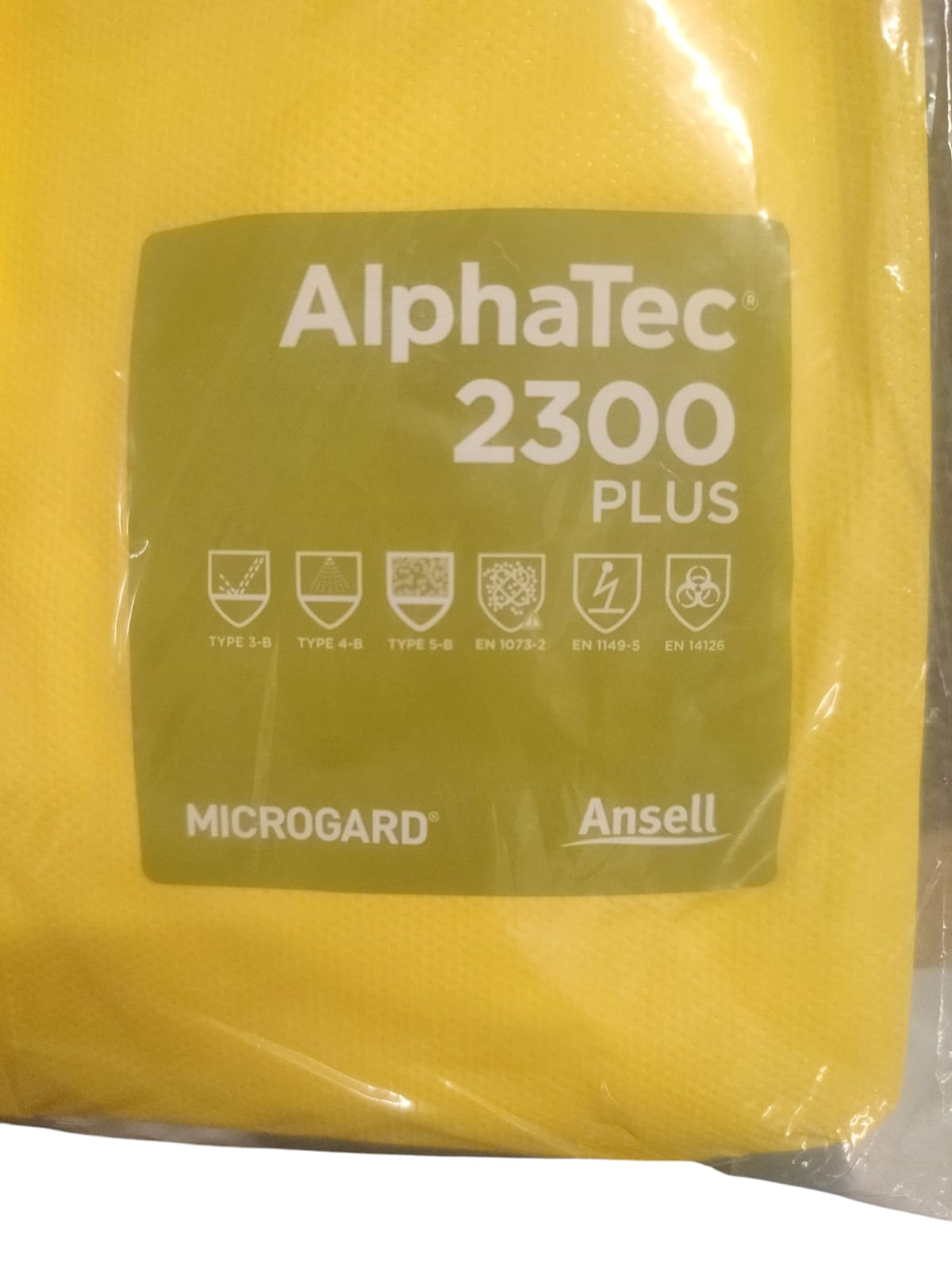 Ansell Y23T132 Schutzanzug Einweganzug Unisex 1er Pack Gr. L Gelb