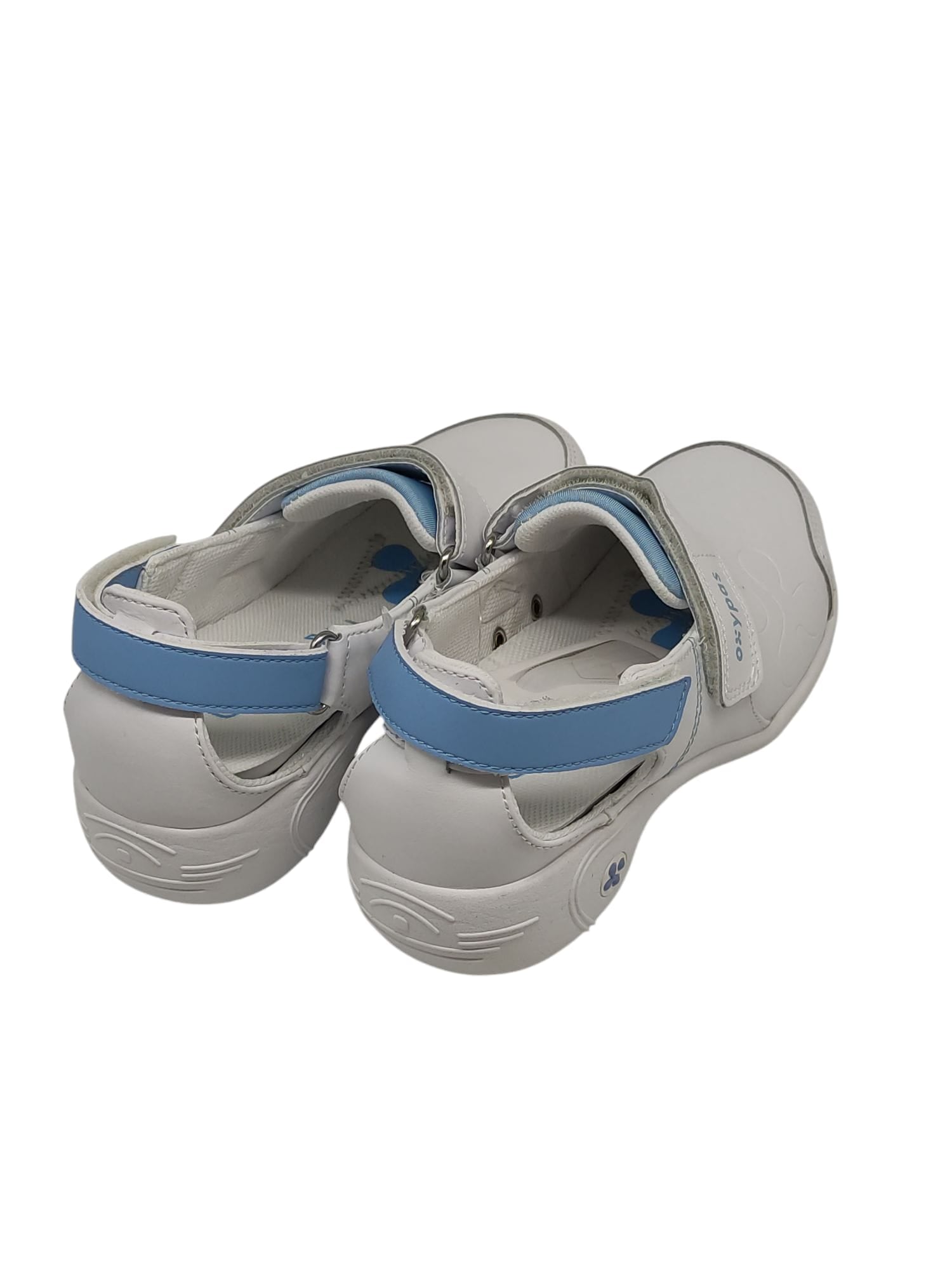 Oxypas Salma Lederarbeitsschuhe Damen Weiß-Blau Größe 36