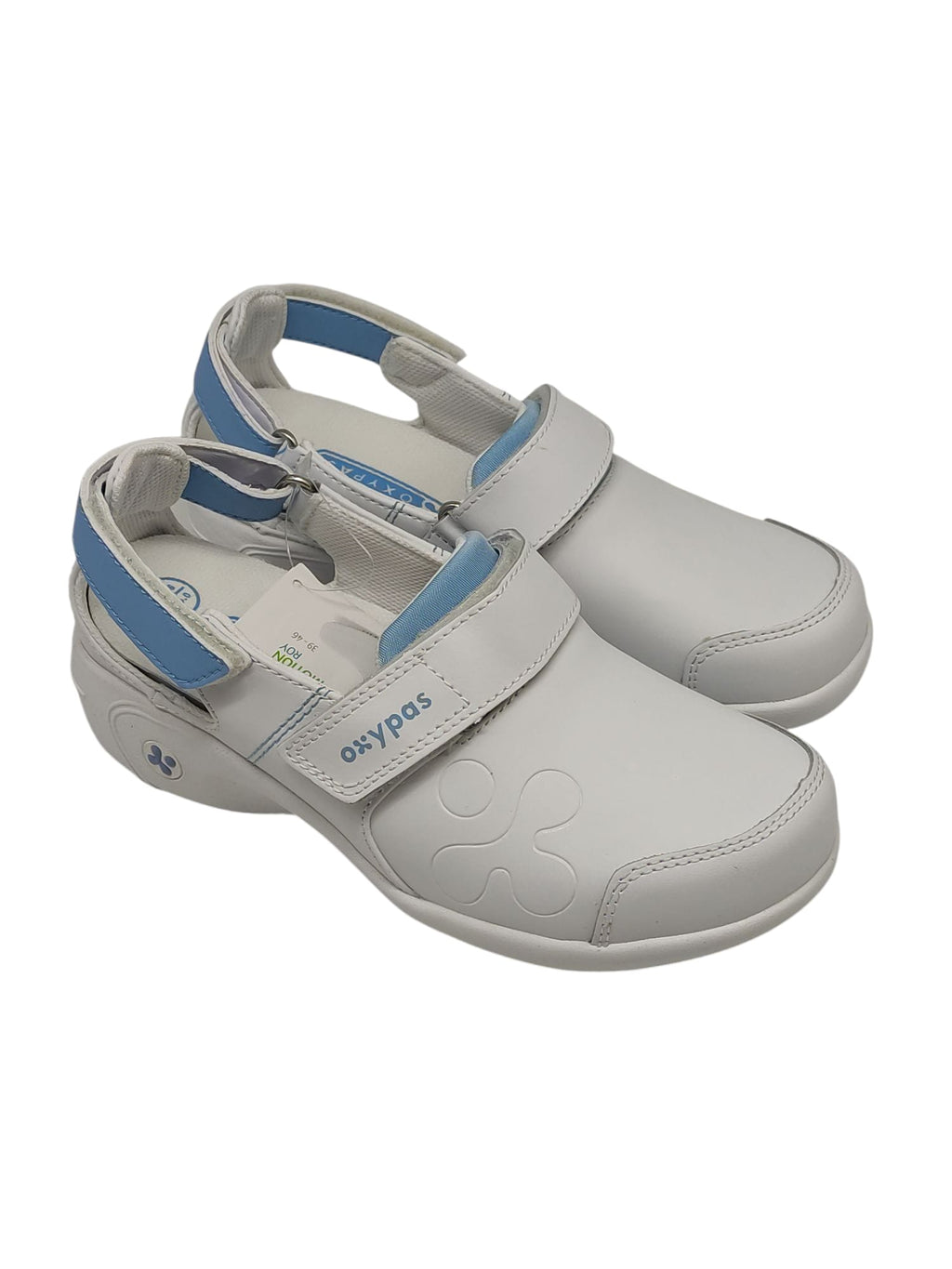Oxypas Salma Lederarbeitsschuhe Damen Weiß-Blau Größe 36
