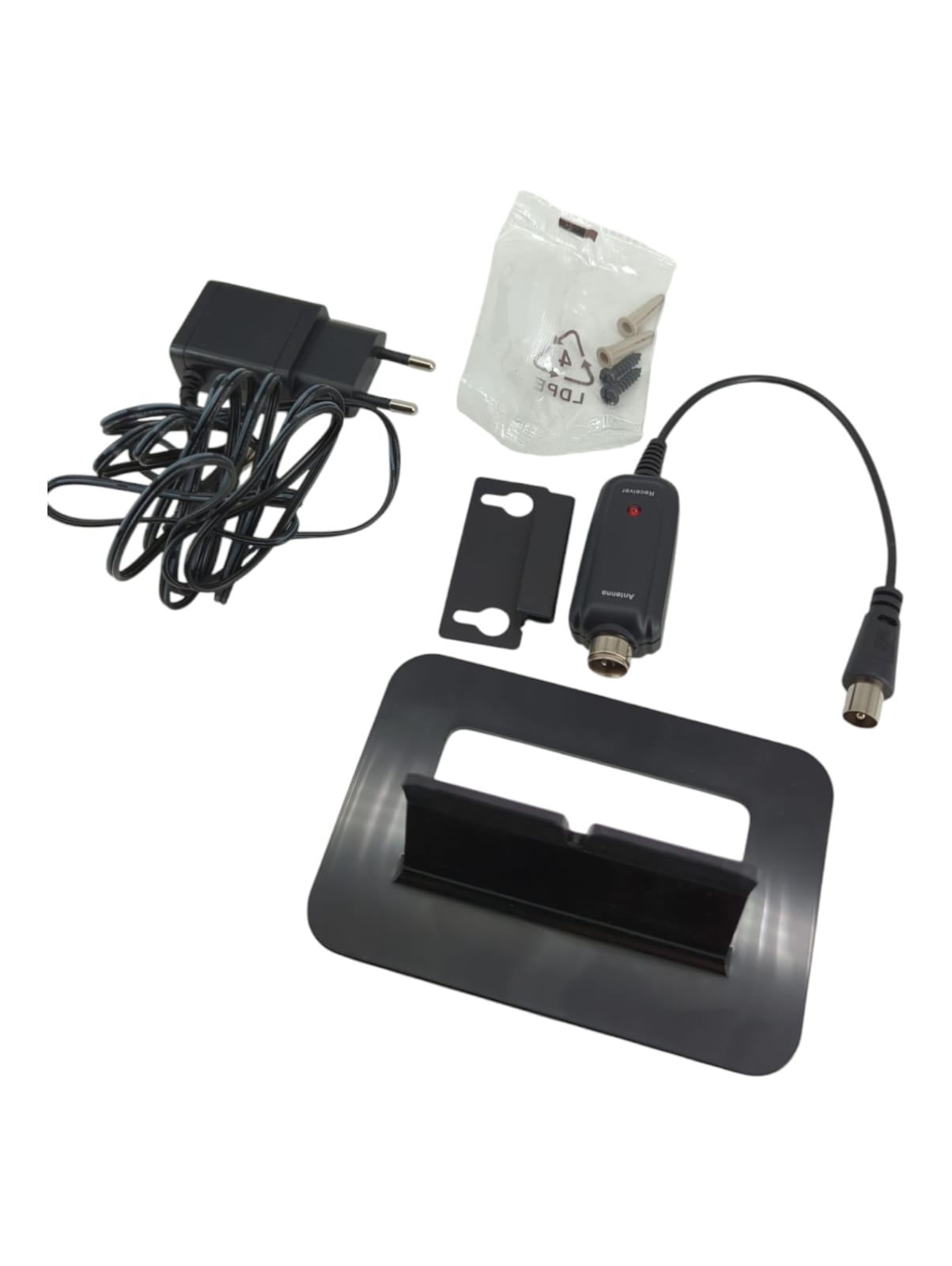 Goobay DVB-T2 Zimmerantenne Aktiv Full HD LTE 4G Filter Schwarz