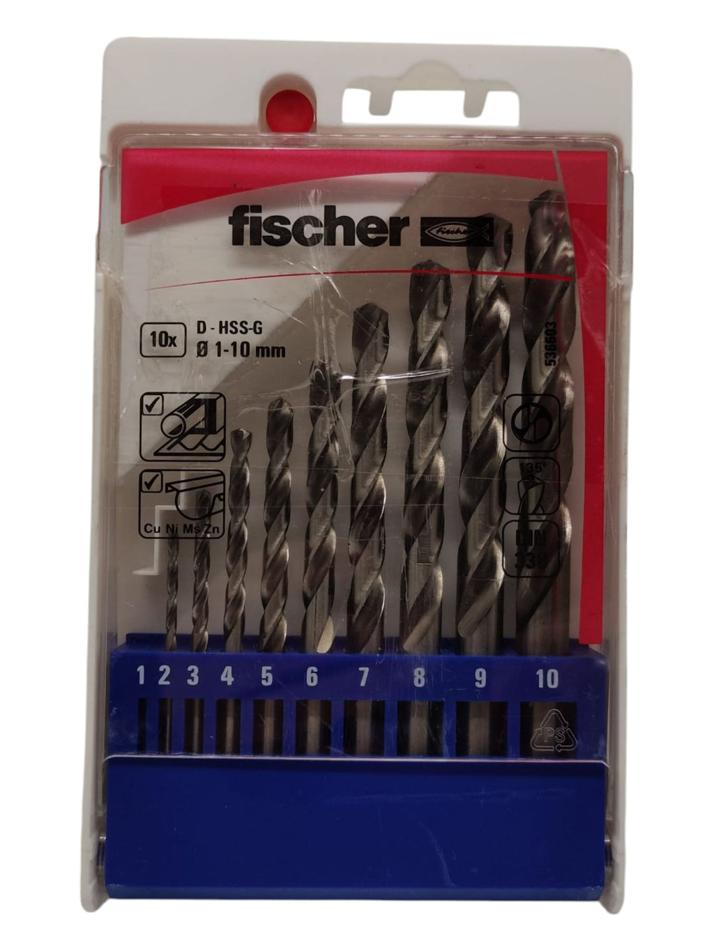 Fischer Metal Drill Bit Set 2–10 mm Drill Bits for Drilling Machine