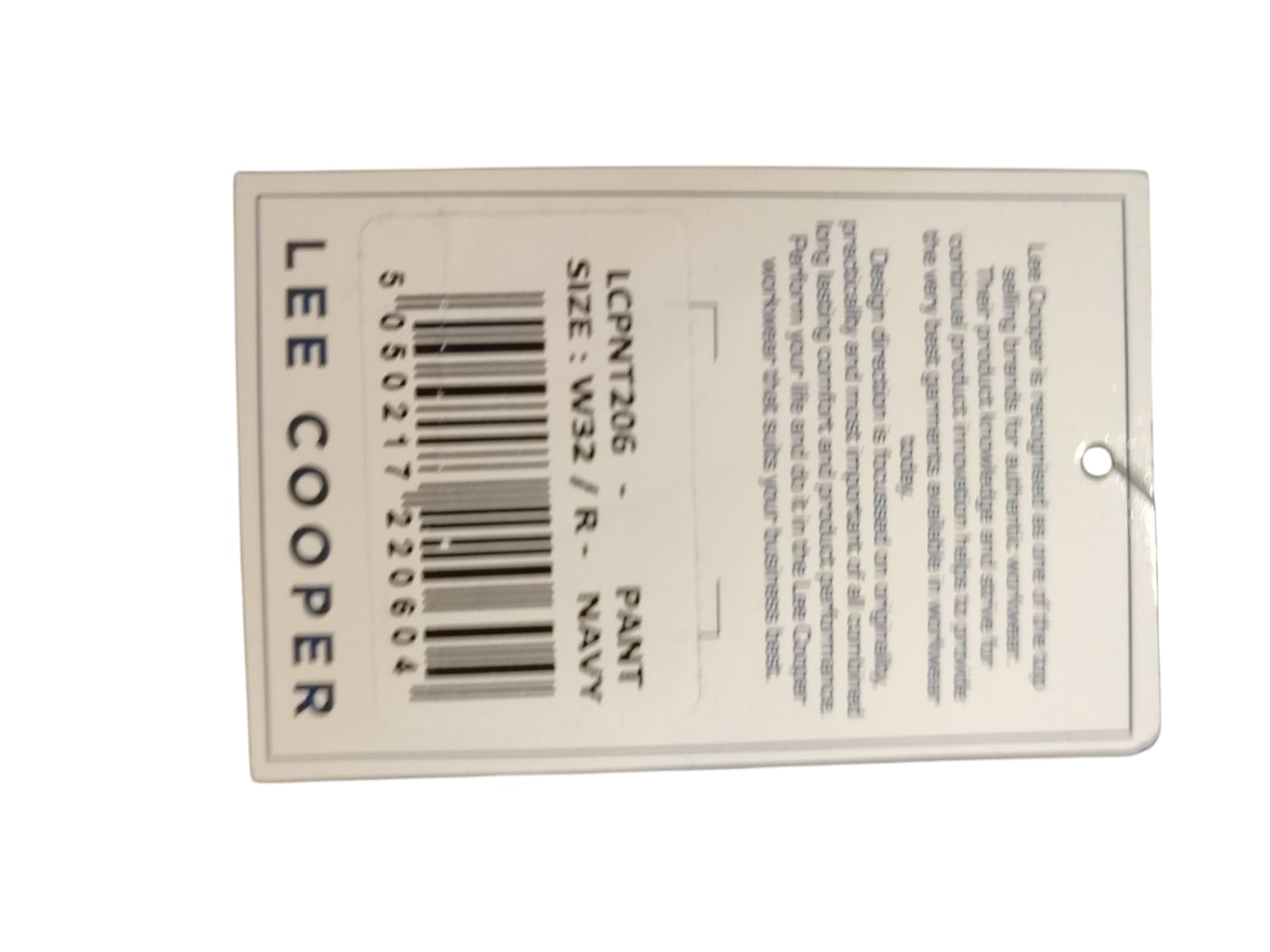Lee Cooper LCPNT206 Arbeits-Cargohose Herren 32W/31L Dunkelblau