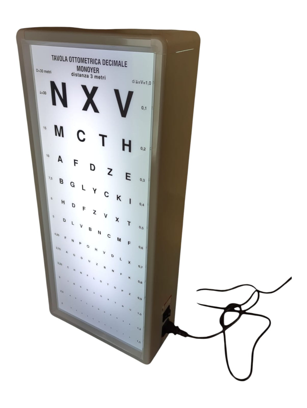 GiMa 27381 beleuchteter Monoyer Ottotyp 3 m 1 Stück