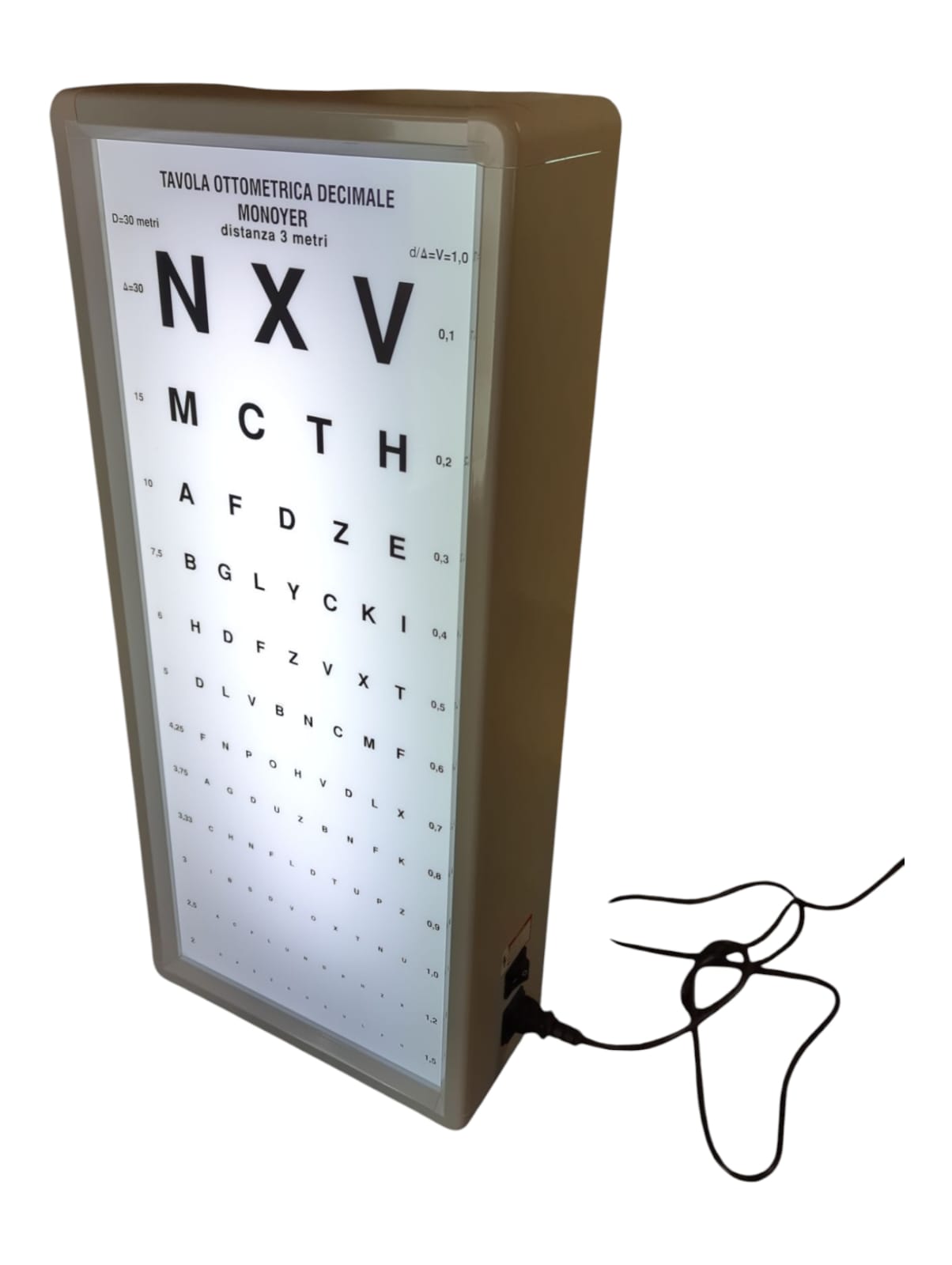 GiMa 27381 beleuchteter Monoyer Ottotyp 3 m 1 Stück