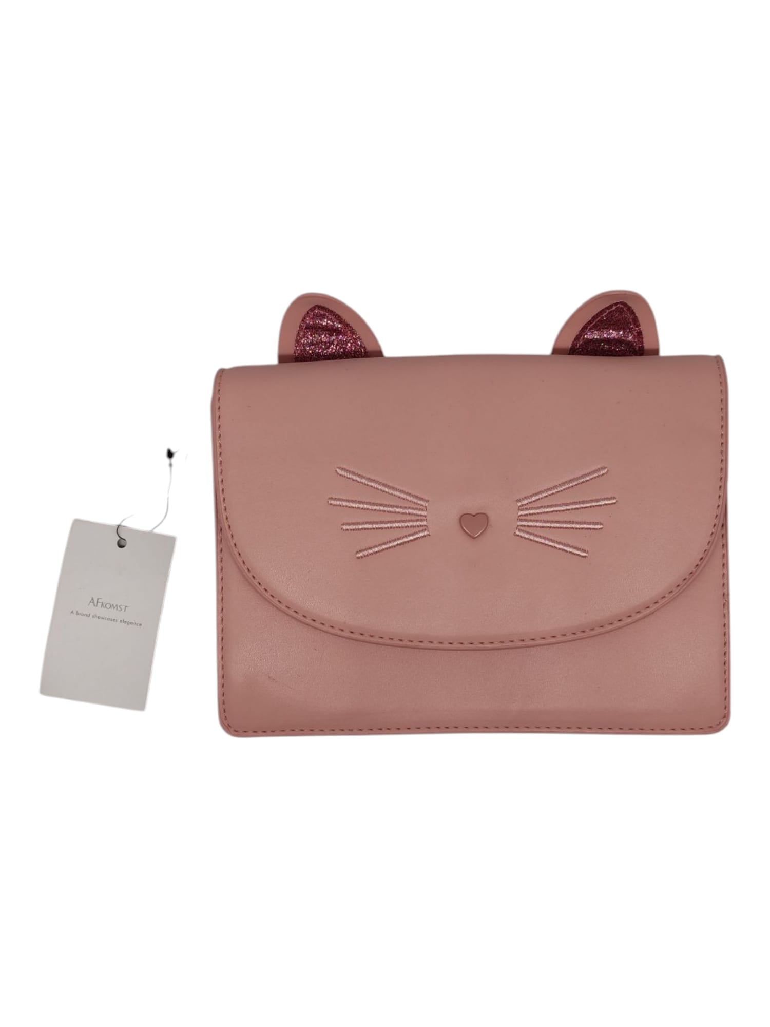 AFKOMST Geldbörse Umhängetasche Mädchen Katze Rose Small