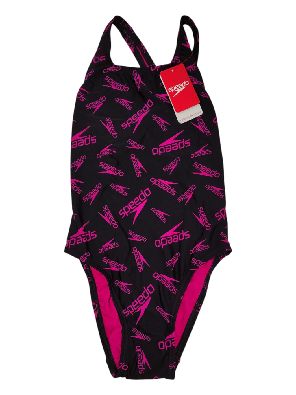 Speedo Boom Logo Allover Medalist Badeanzug Damen Größe 32