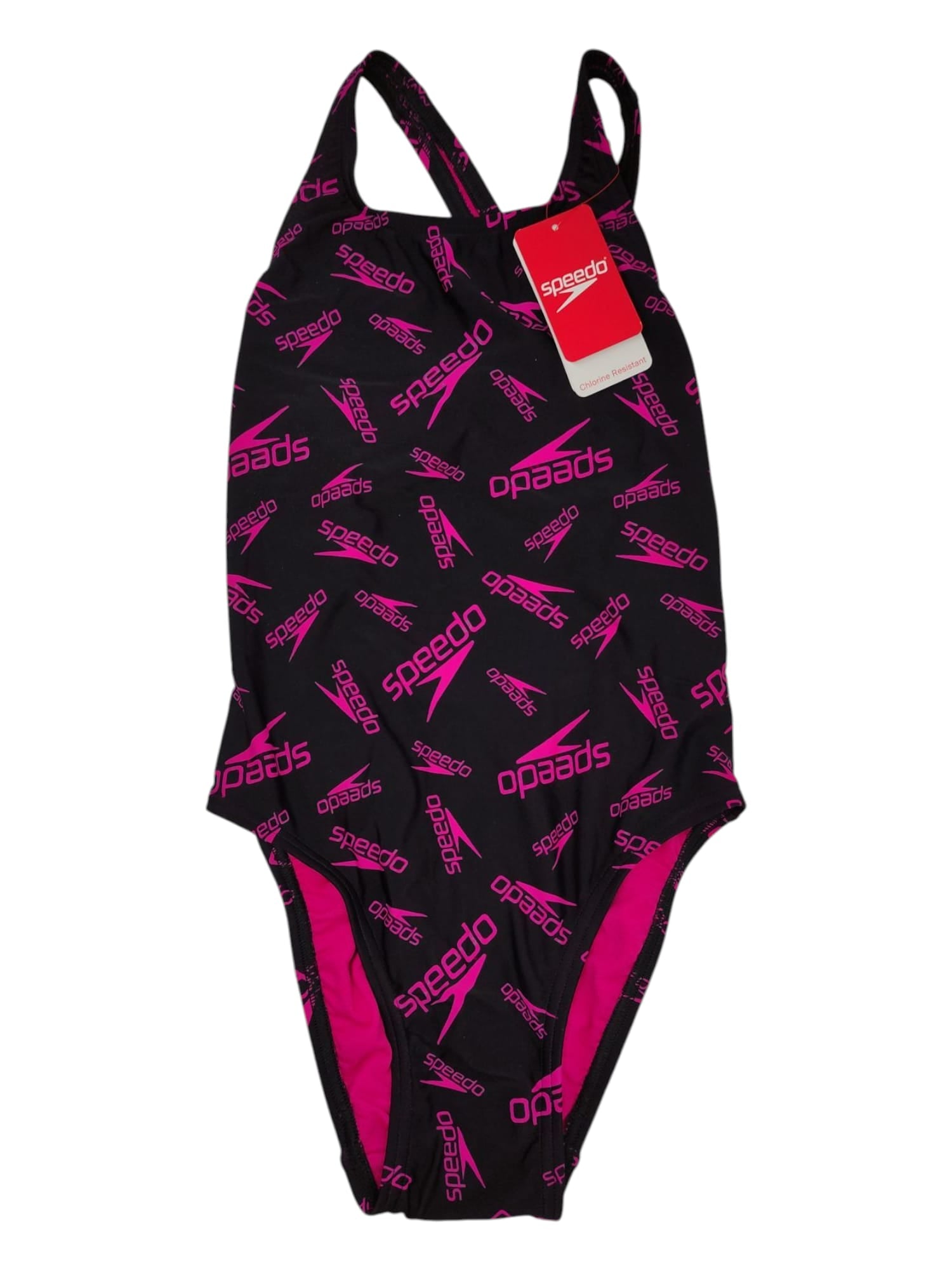 Speedo Boom Logo Allover Medalist Badeanzug Damen Größe 32