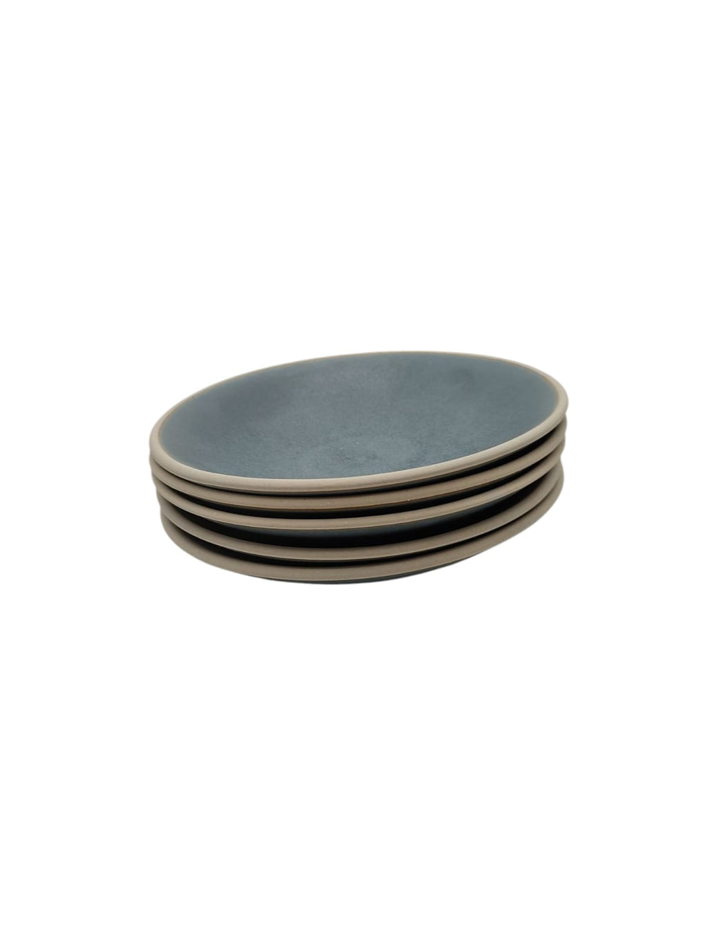Olympia Canvas Flat Plate Granite Blue 22cm Pack of 5