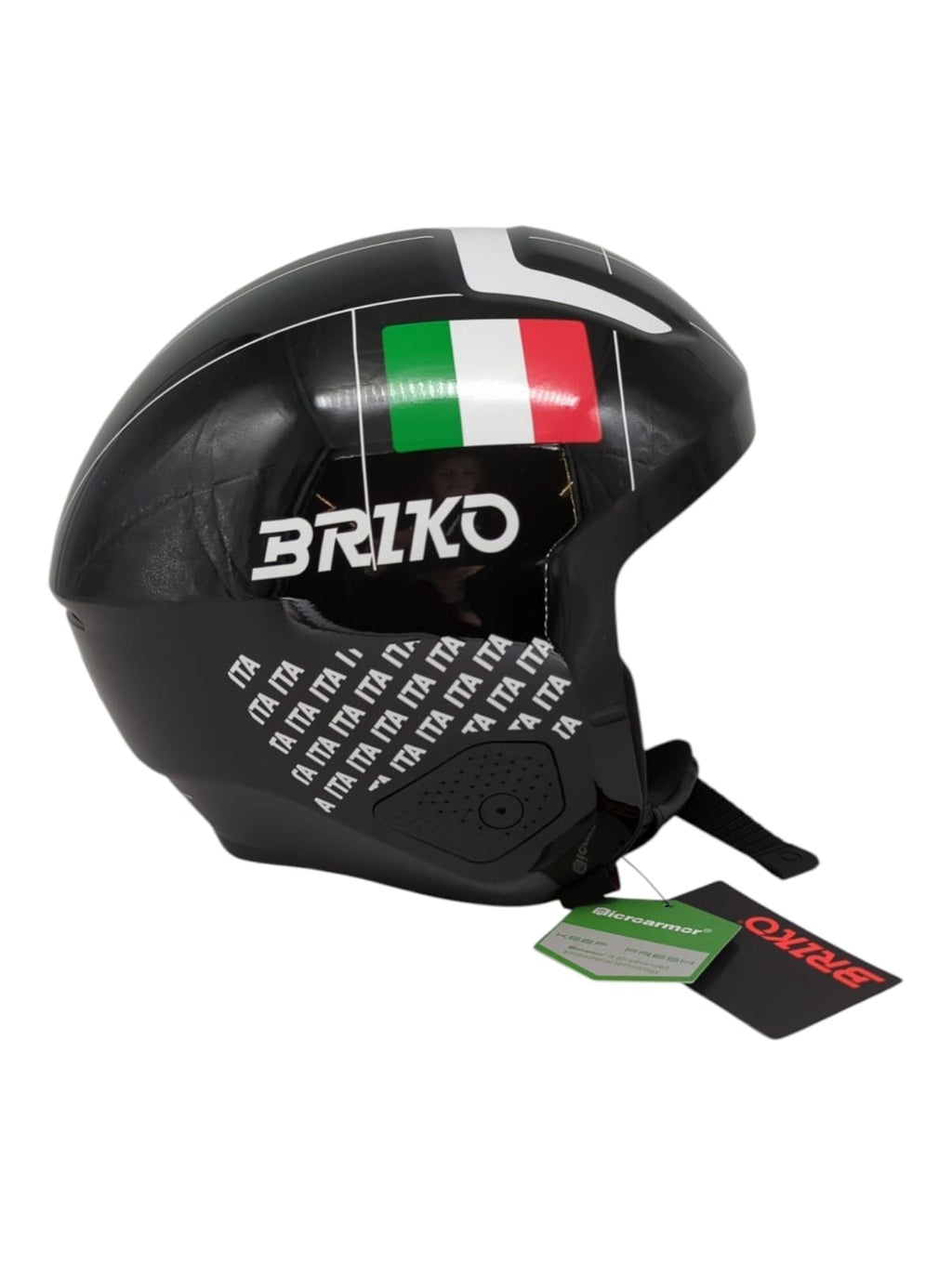 Briko Helm Unisex Erwachsene Schwarz Weiß Glänzend S 53–54 cm