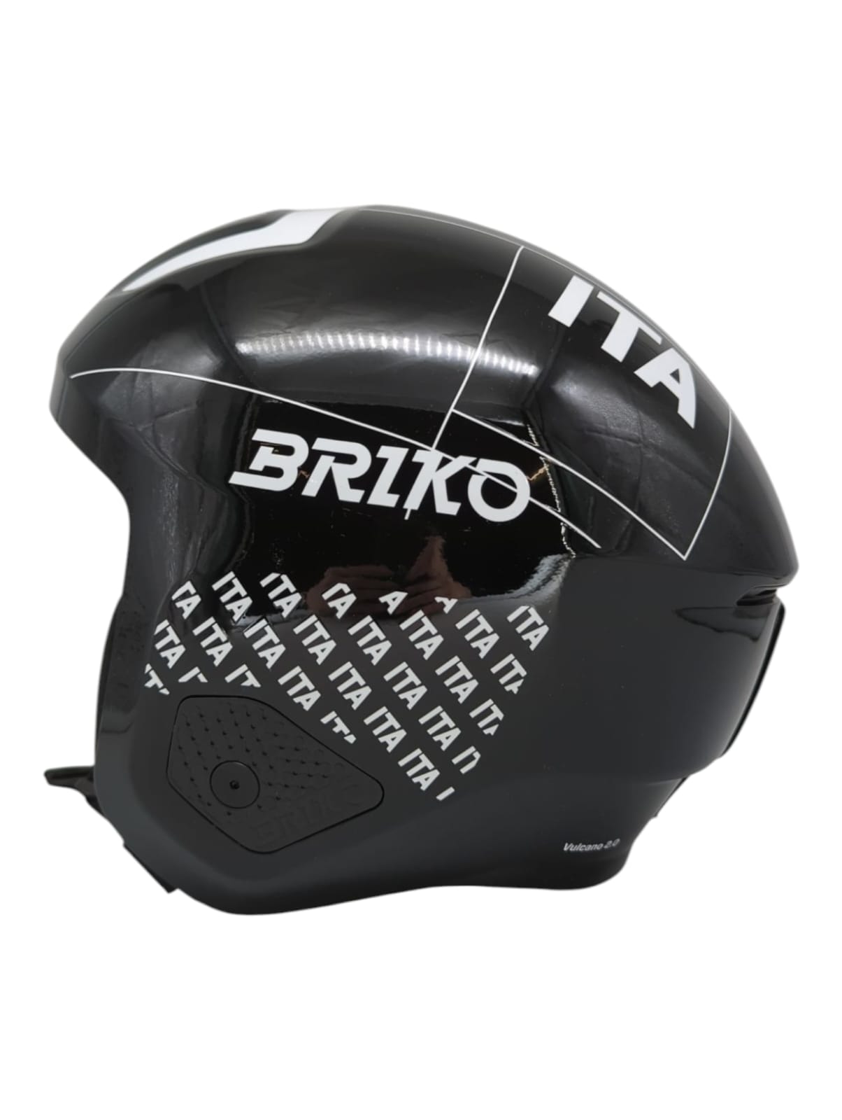 Briko Helm Unisex Erwachsene Schwarz Weiß Glänzend S 53–54 cm