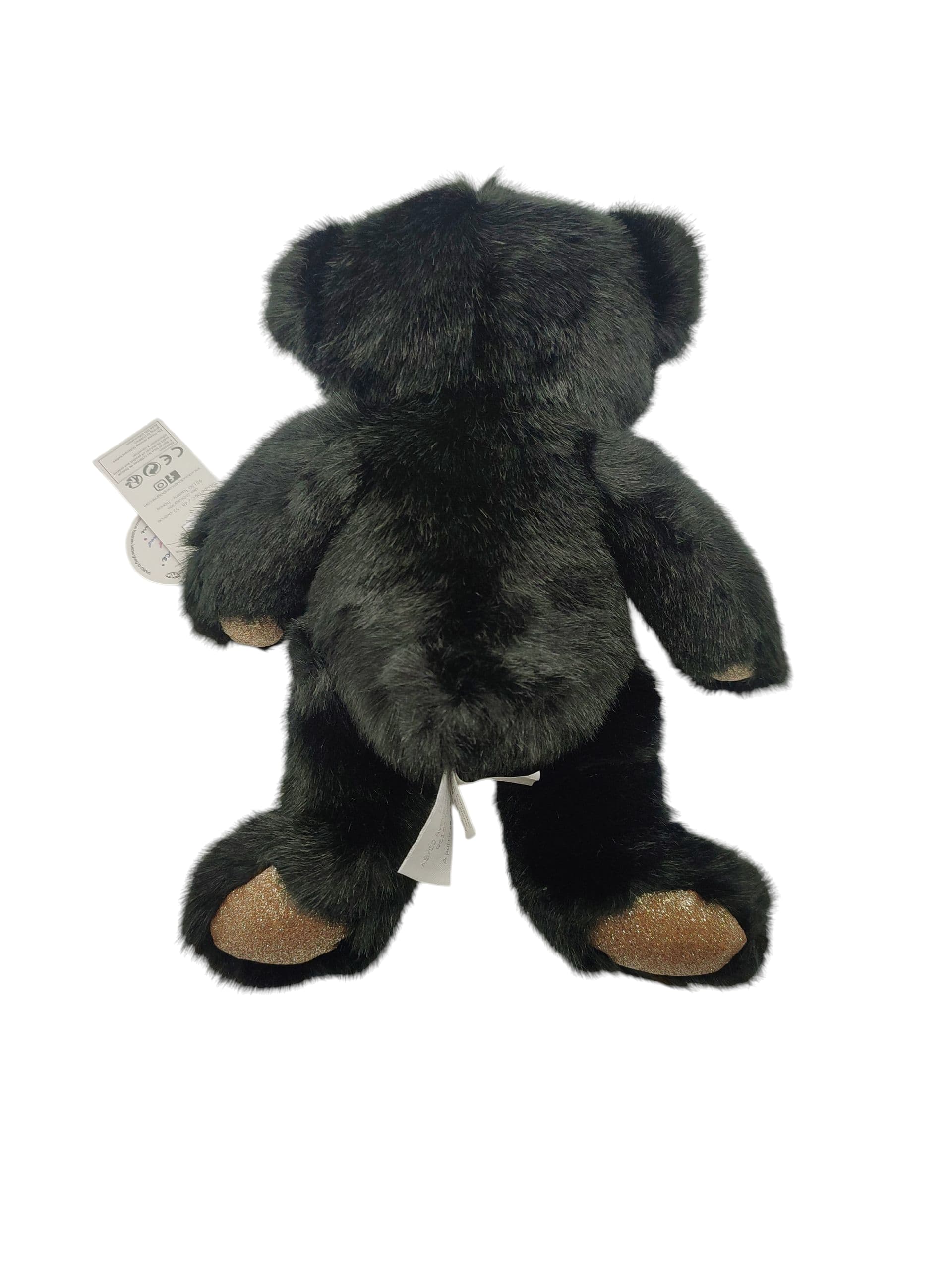 Doudou et Compagnie Plüsch Teddybär Schwarz 30 cm Pailletten