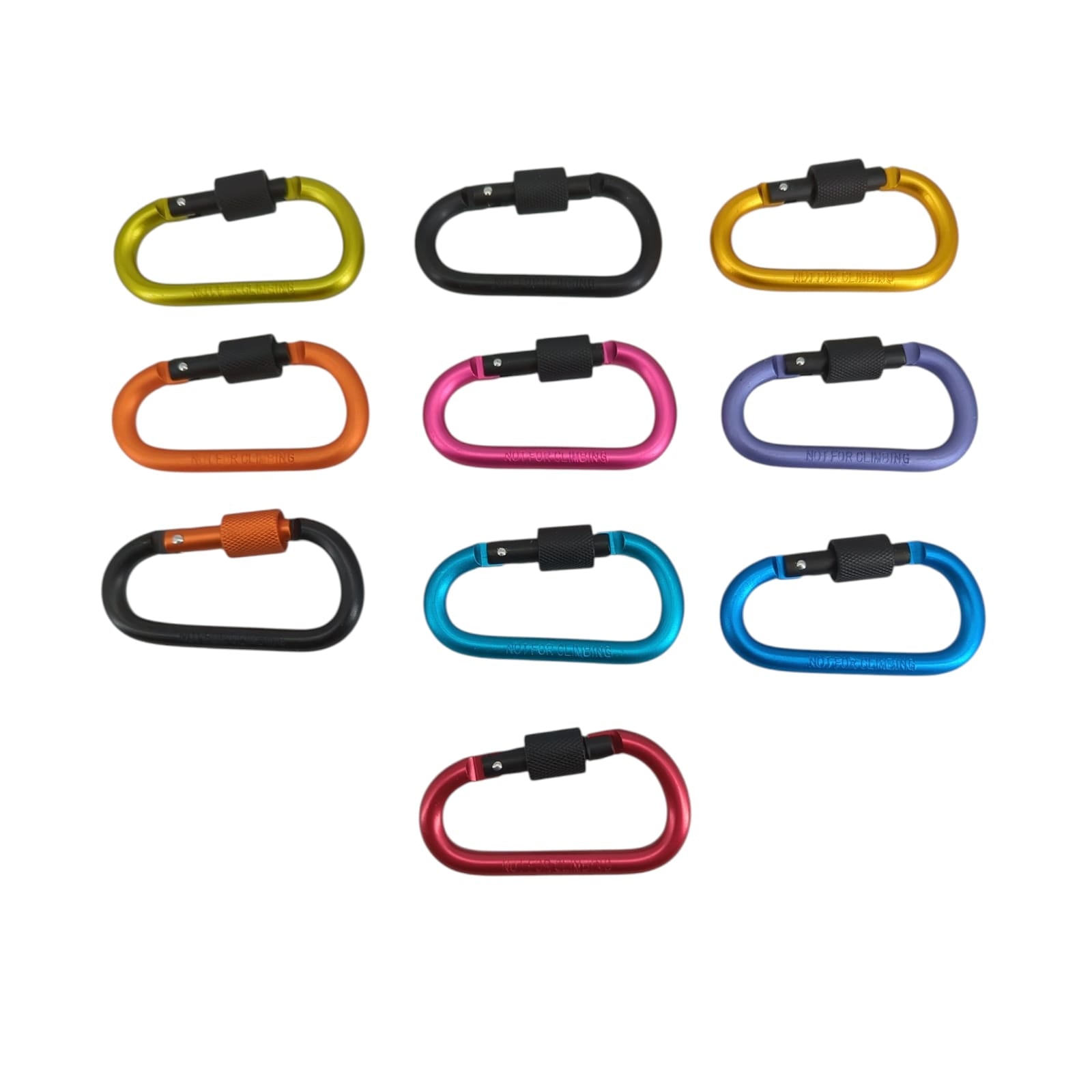 Gimars Karabiner Schraubverschluss 10 Stück Aluminium
