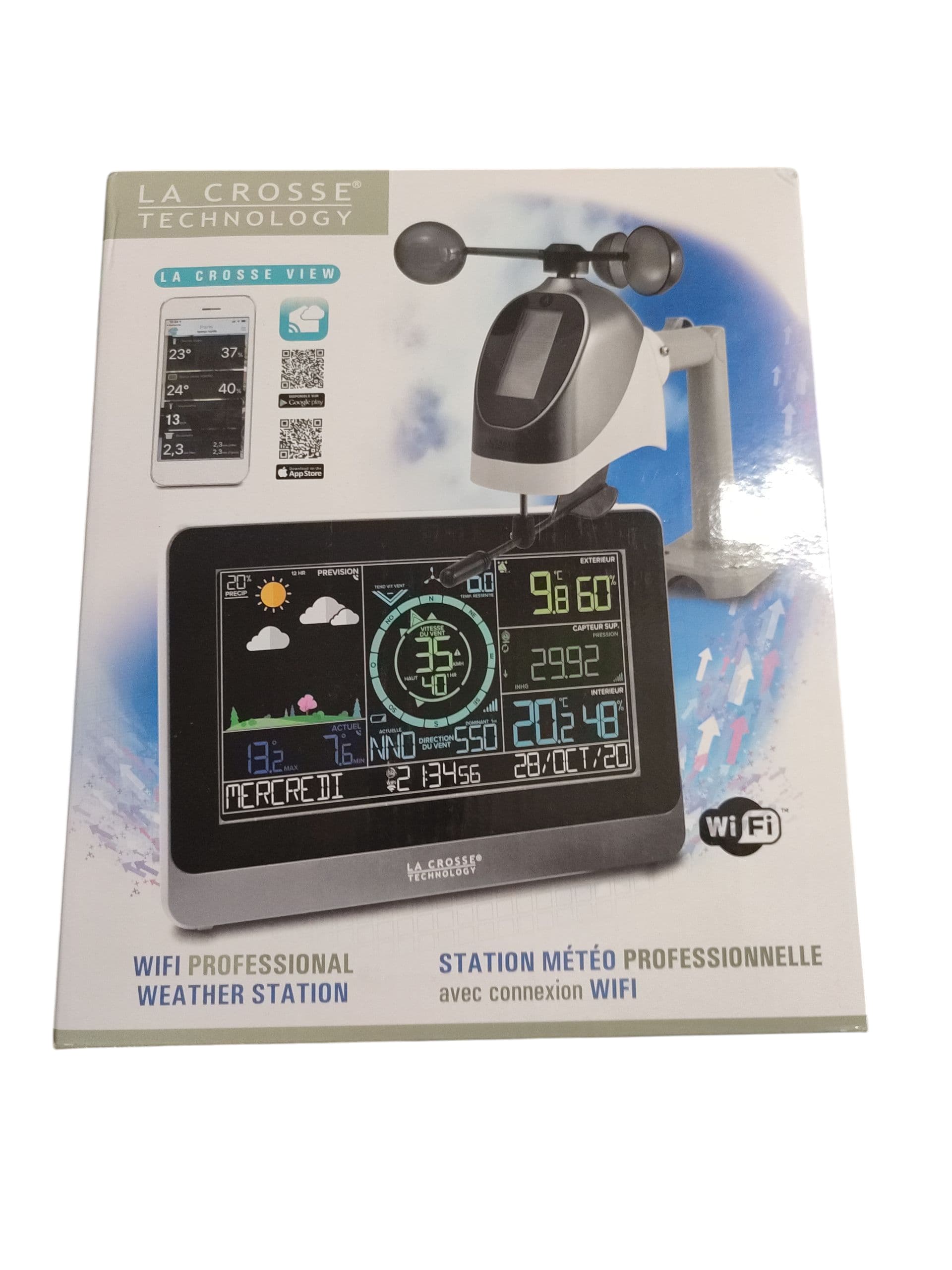 La Crosse Technology WS6863 WLAN Wetterstation Schwarz Semi-Professionell