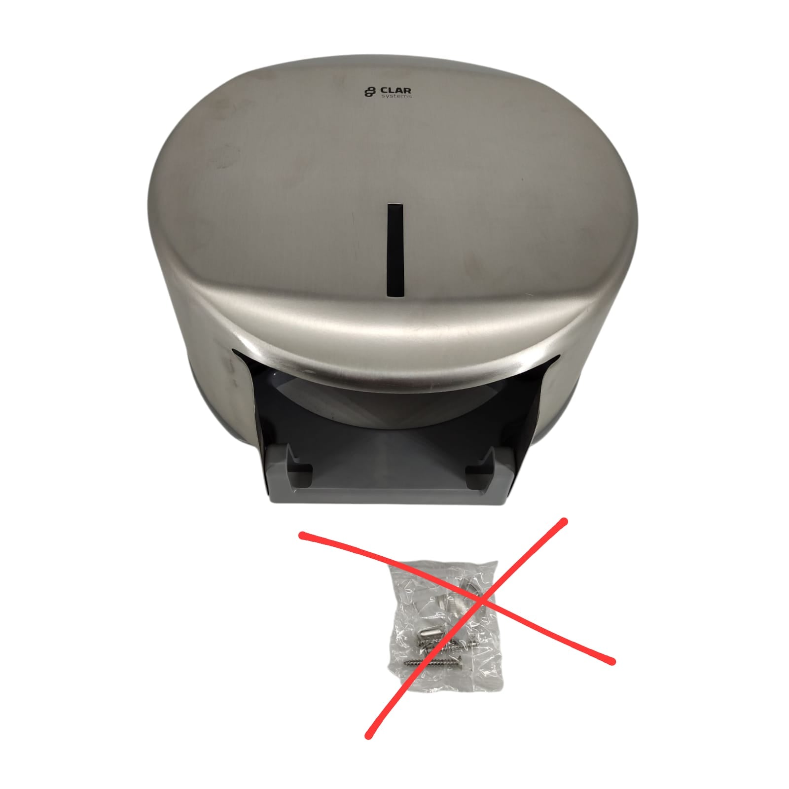 Clar Systems P4300SA Toilet Paper Dispenser Satin Stainless Steel
