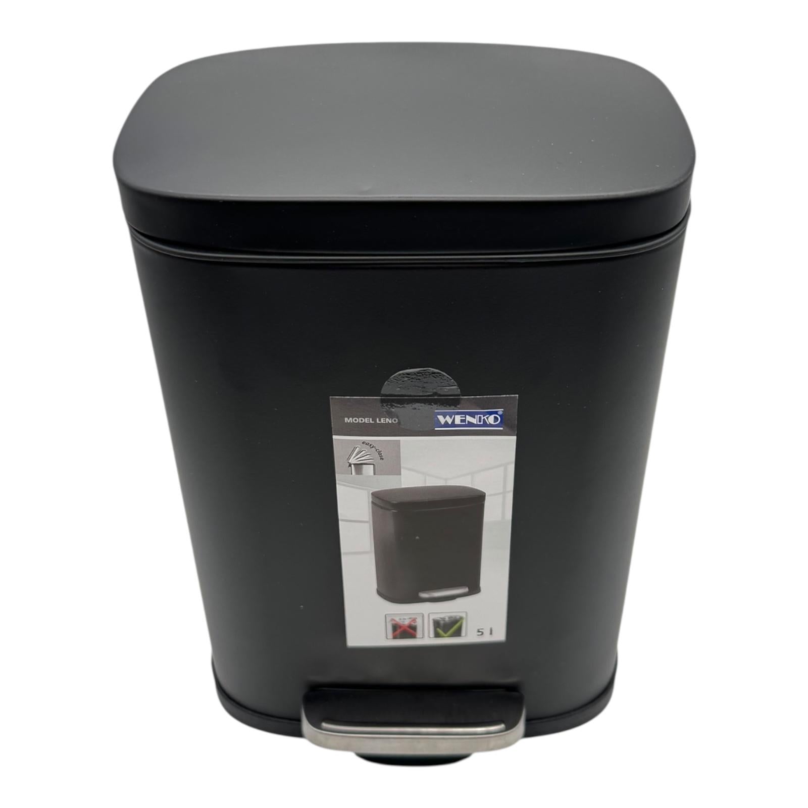 WENKO Leno Kosmetikbehälter 5 Liter Schwarz