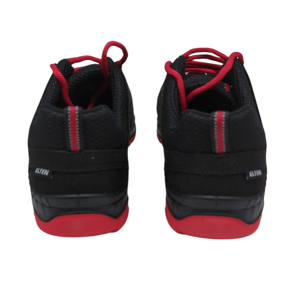 ELTEN Unisex Maddox Black-Red Low ESD S3 Safety Shoe, 39 EU