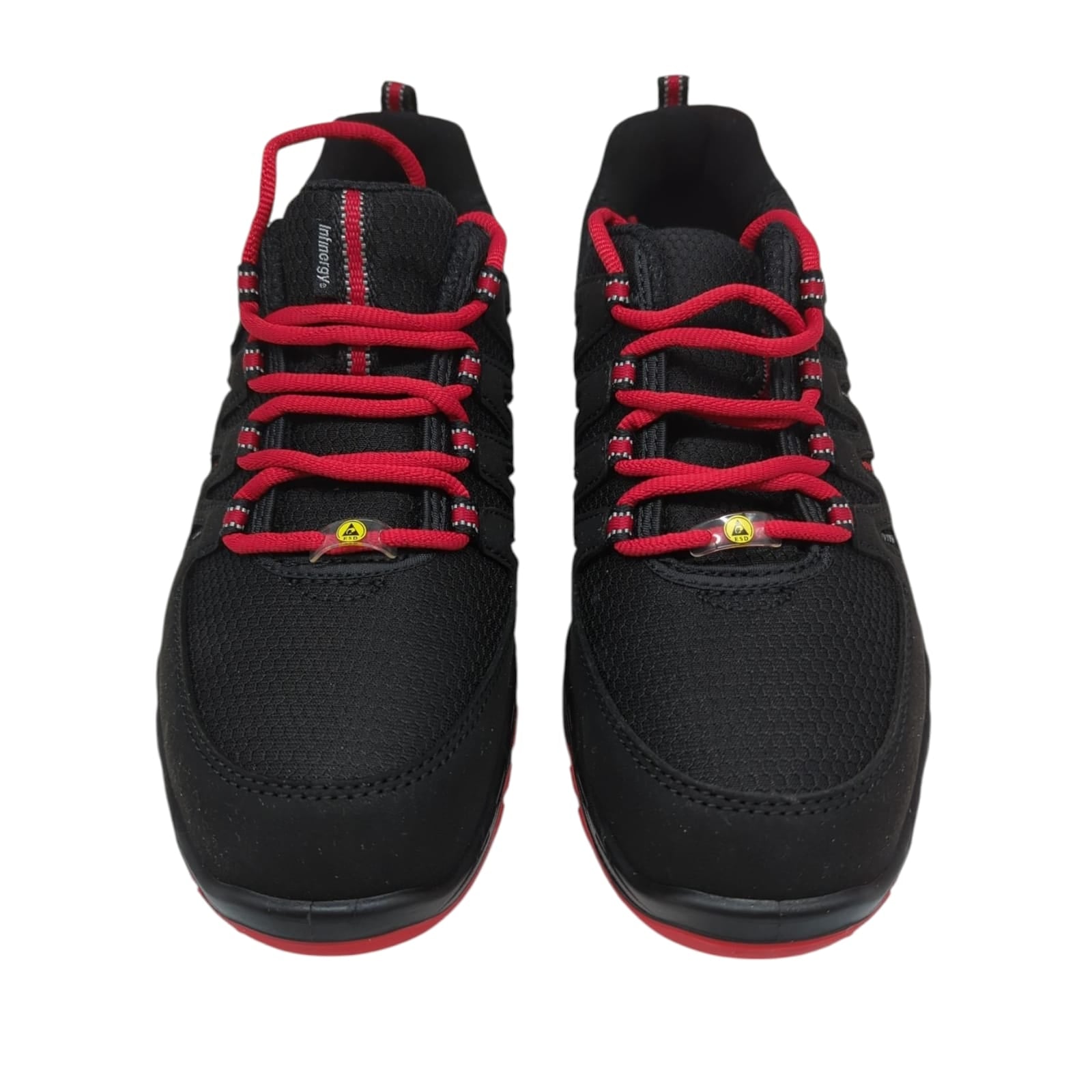 ELTEN Unisex Maddox Black-Red Low ESD S3 Safety Shoe, 39 EU