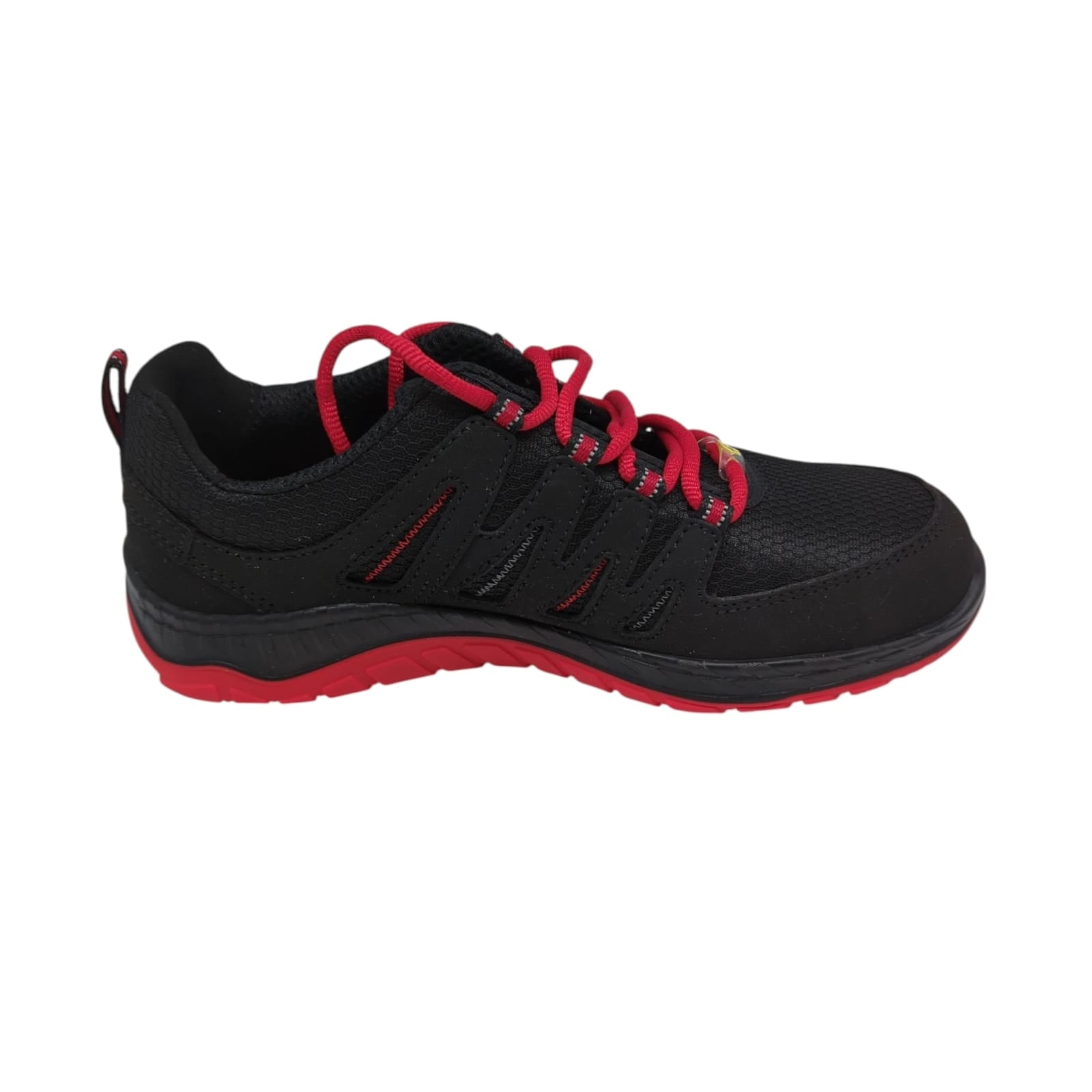 ELTEN Unisex Maddox Black-Red Low ESD S3 Safety Shoe, 39 EU