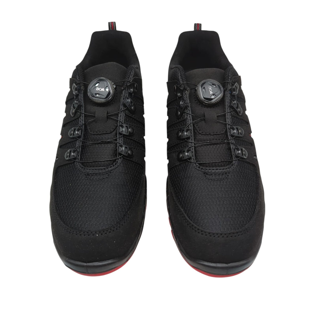 Sicherheitsschuhe ELTEN MADDOX BOA schwarz-rot Low ESD S3, Herren, Größe 45