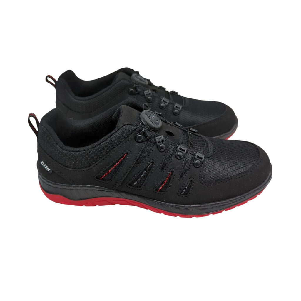 Sicherheitsschuhe ELTEN MADDOX BOA schwarz-rot Low ESD S3, Herren, Größe 45