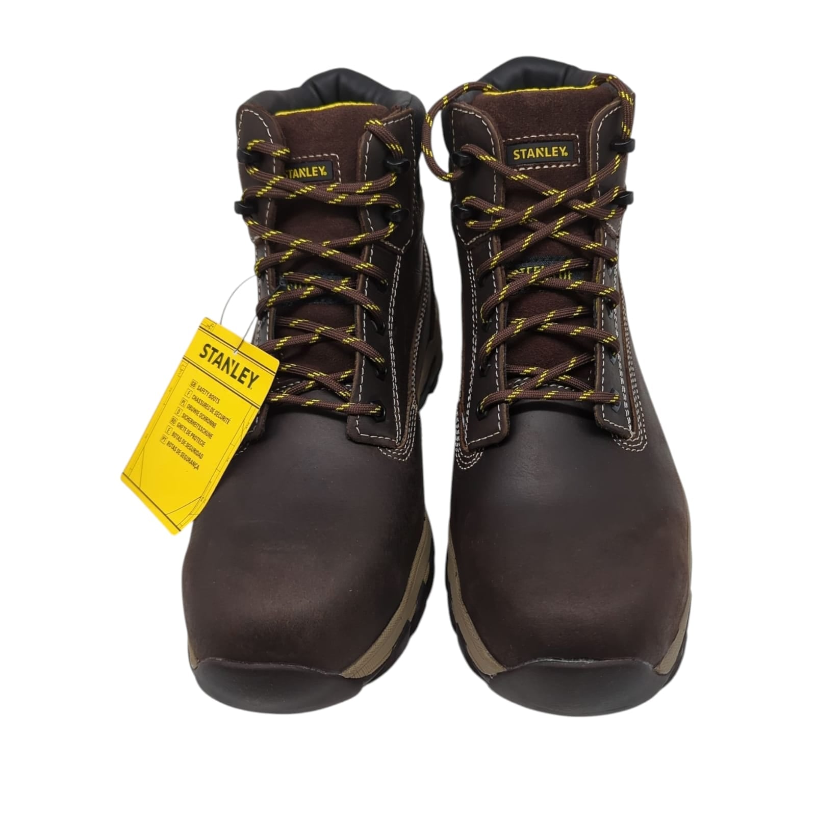 Stanley Sicherheitsstiefel Arbeitsschuhe Unisex Gr. 45 Braun