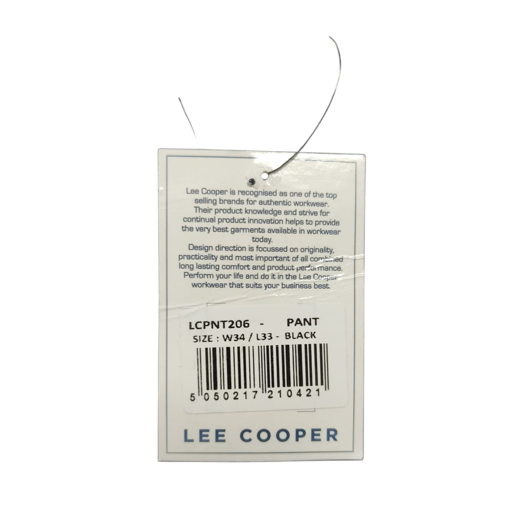 Lee Cooper LCPNT206 Arbeitshose 34W/33L Schwarz