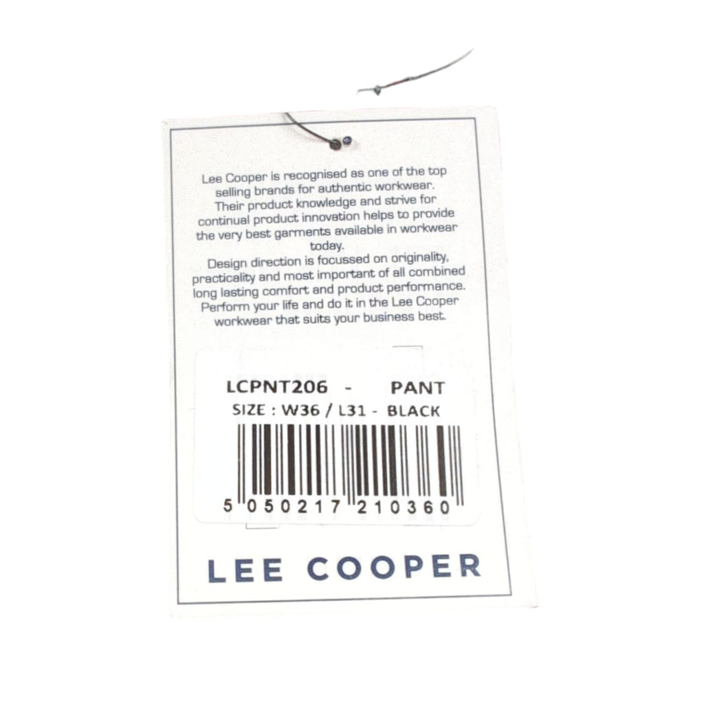Lee Cooper LCPNT206 Arbeitshose 36W/31L Schwarz