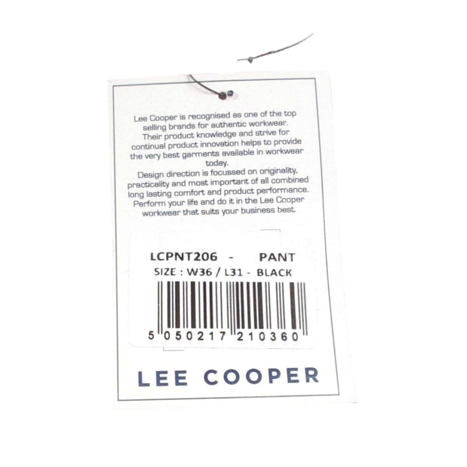 Lee Cooper LCPNT206 Arbeitshose 36W/31L Schwarz