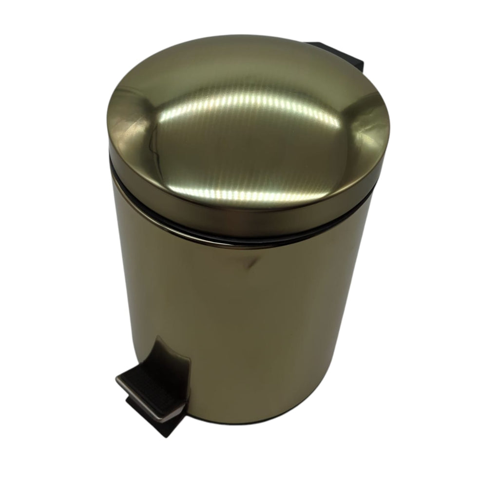 mDesign 5 Liter Metal and Plastic Pedal Bin