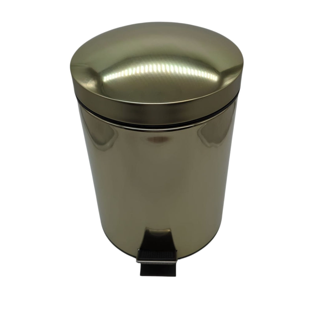 mDesign 5 Liter Metal and Plastic Pedal Bin