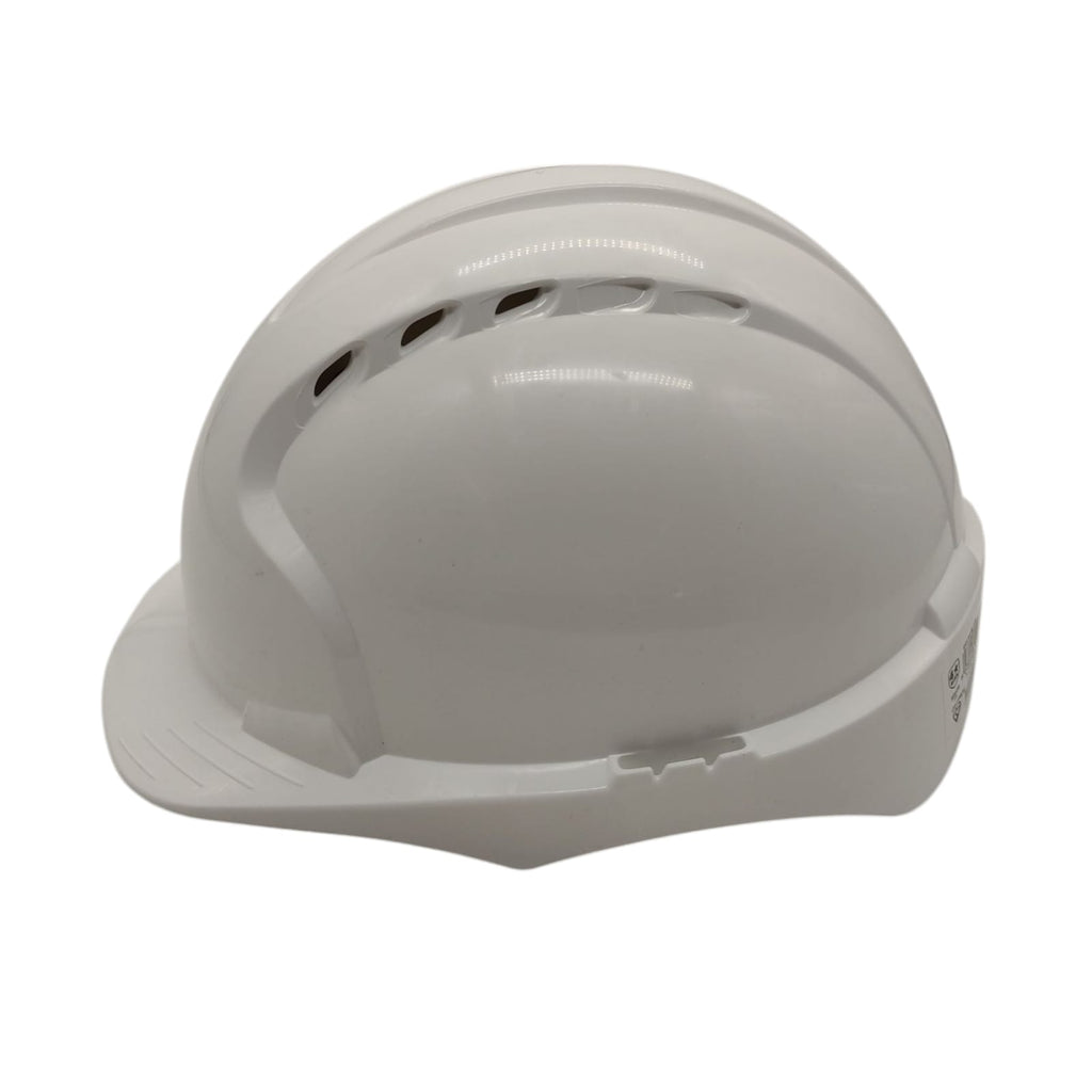 JSP EVO2 Schutzhelm belüftet Standard Schirm OneTouch Ratsche Weiß