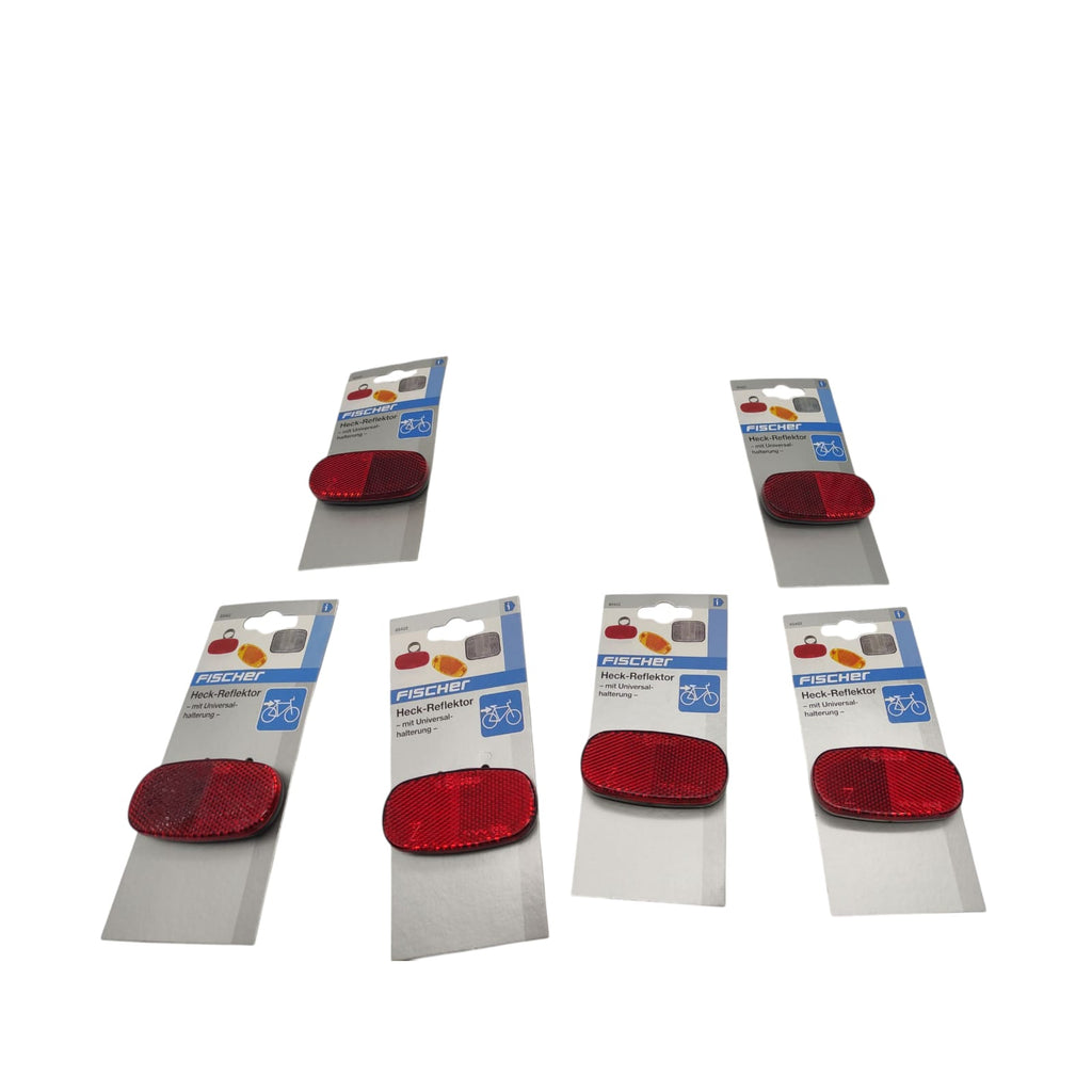 FISCHER Reflector Rear Universal Bracket Red 6 Pieces