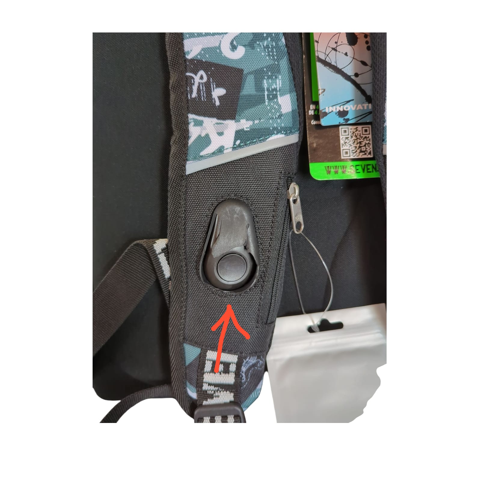 Seven Urban Rock Rucksack Jeans 2 Fächer Freizeitrucksack Blau