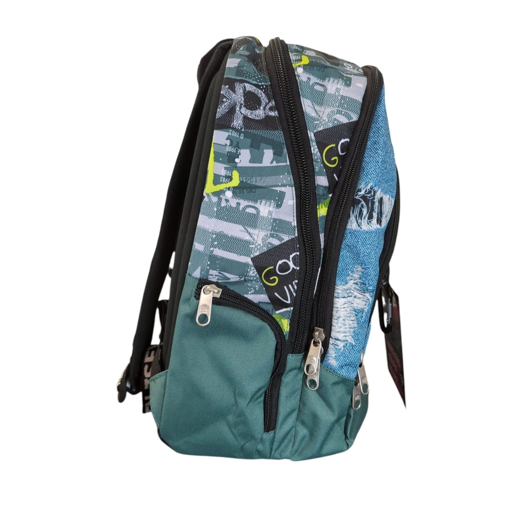 Seven Urban Rock Rucksack Jeans 2 Fächer Freizeitrucksack Blau