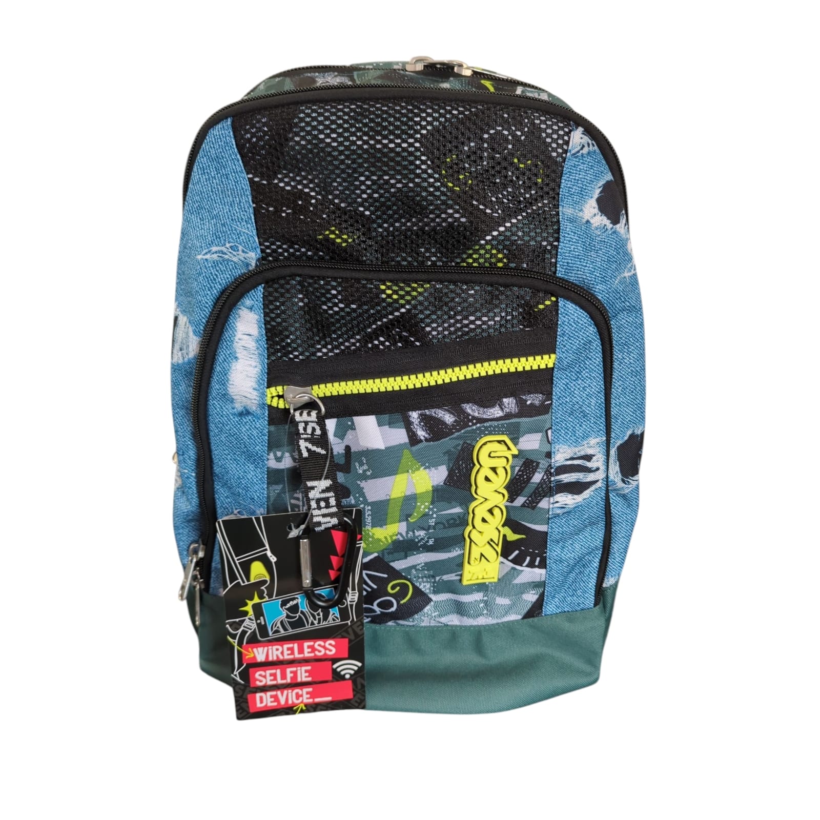 Seven Urban Rock Rucksack Jeans 2 Fächer Freizeitrucksack Blau