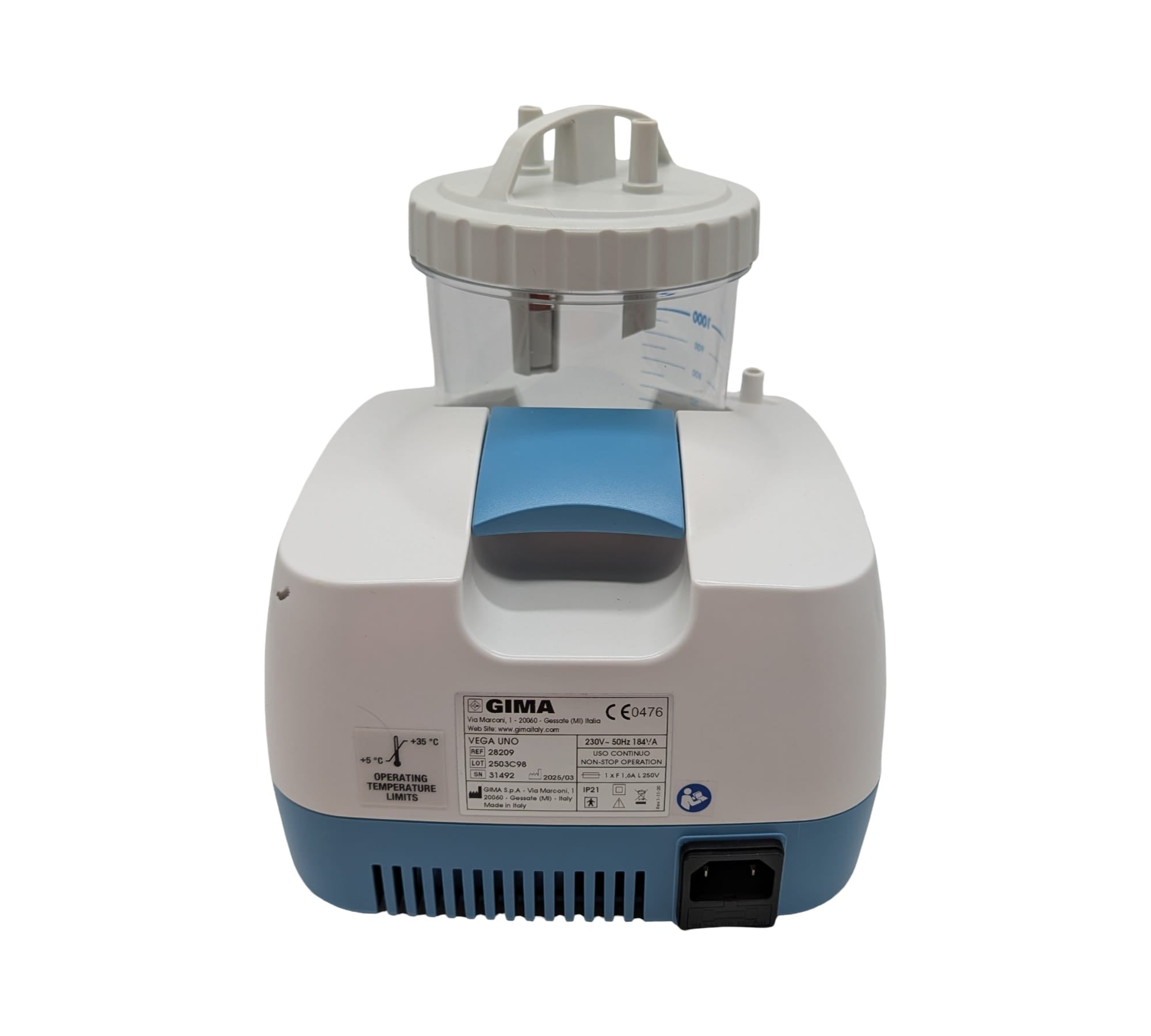 GIMA 28209 Vega Uno Surgical Aspirator Suction Device Minor Surgery