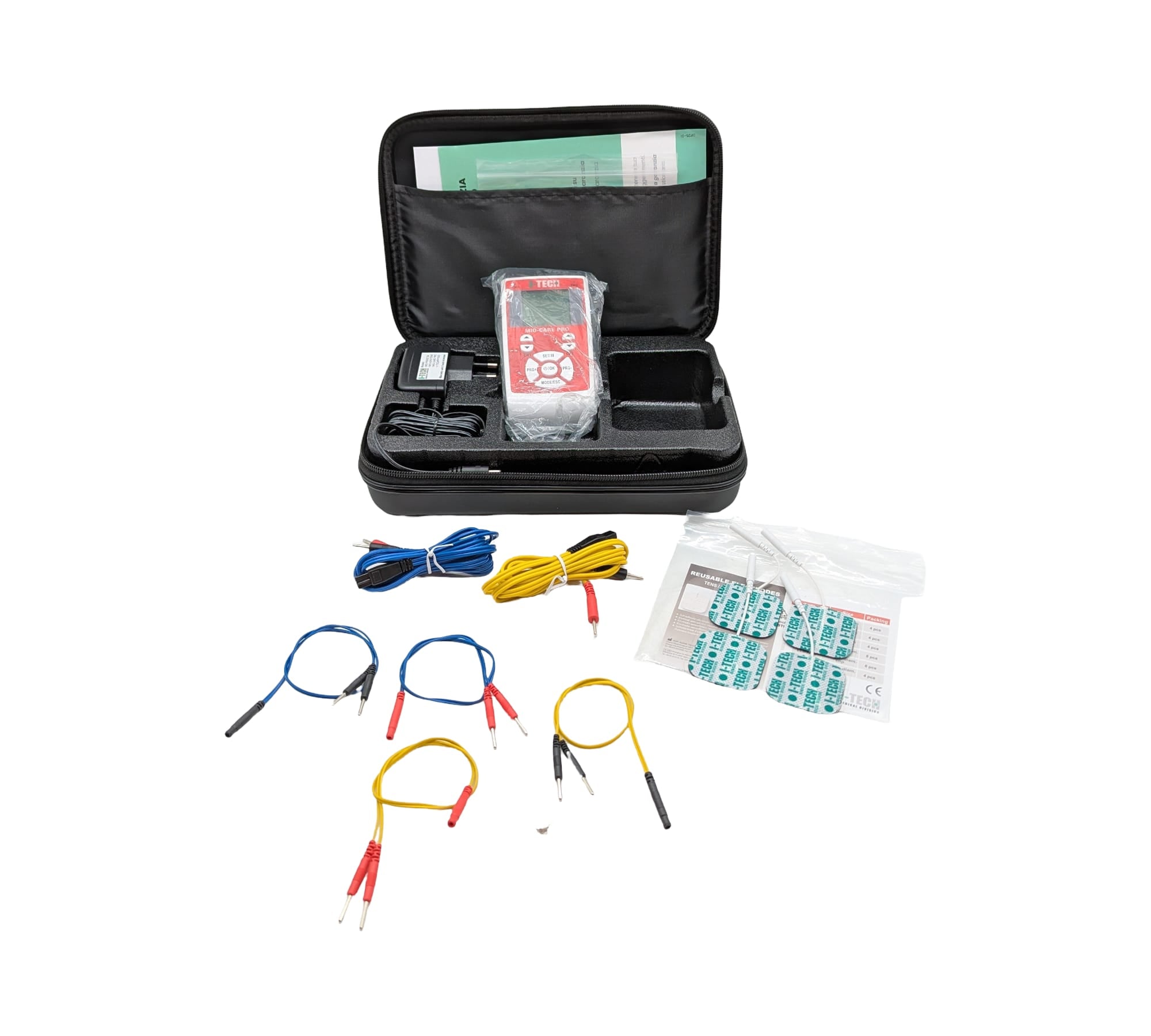 I-Tech Mio-Care PRO Electrostimulator 2 Channels 8 Electrodes 50 Programs