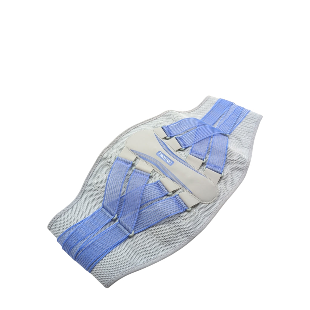 FREETOO Rückenstützgürtel Rückenbandage 3D-Gestrick Herren Damen Lila